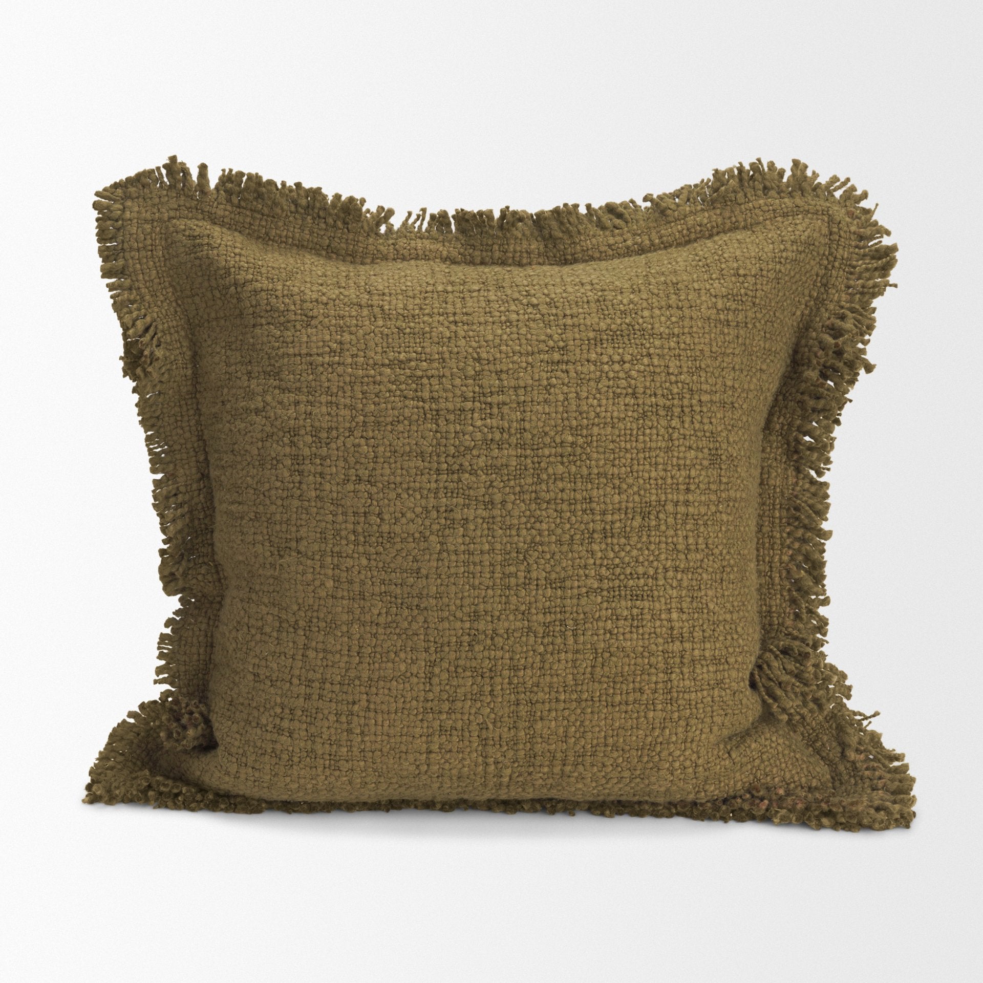 Kambal 20x20 Dark Olive Decorative Pillow
