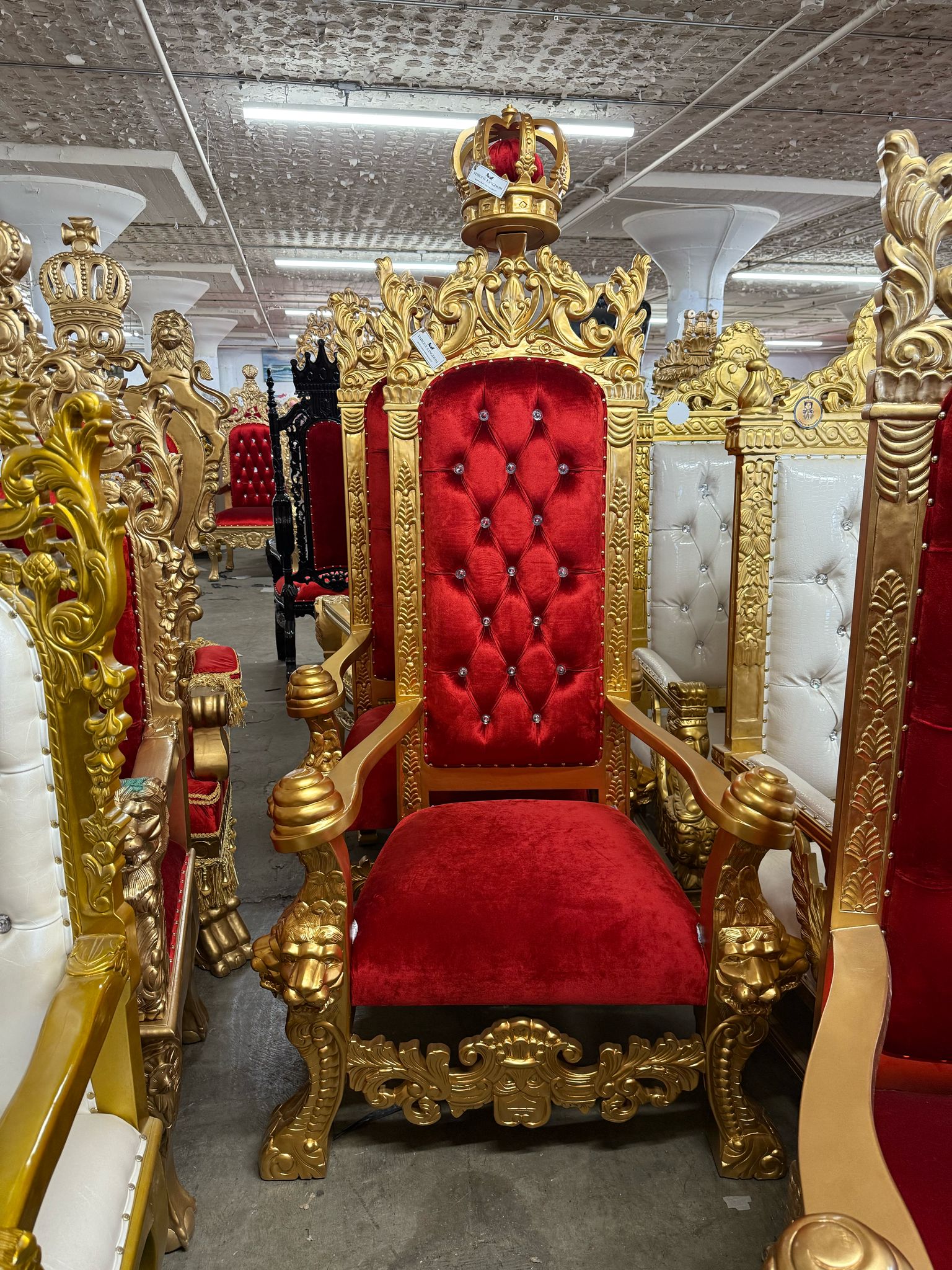 King Solomon Emperor Crown Royal Throne Chair
