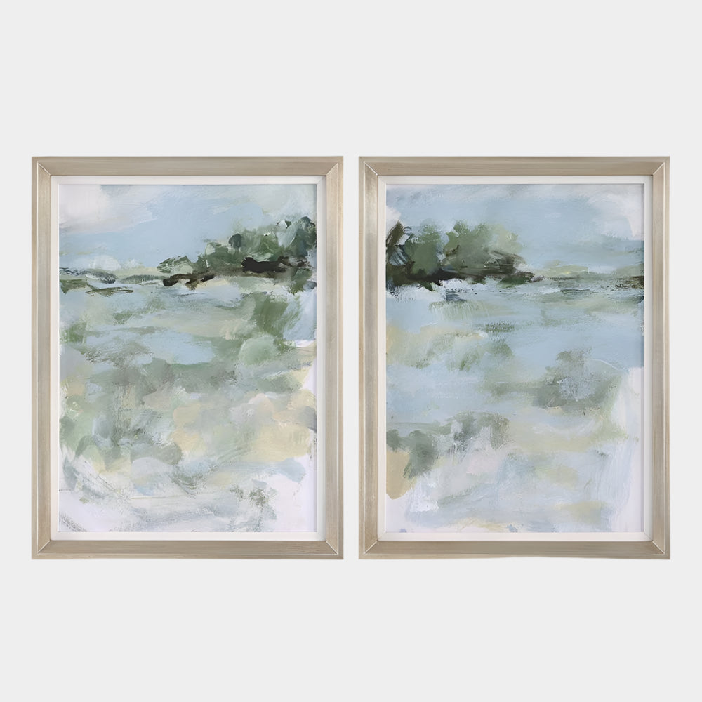 Far Away View Framed Prints, S/2