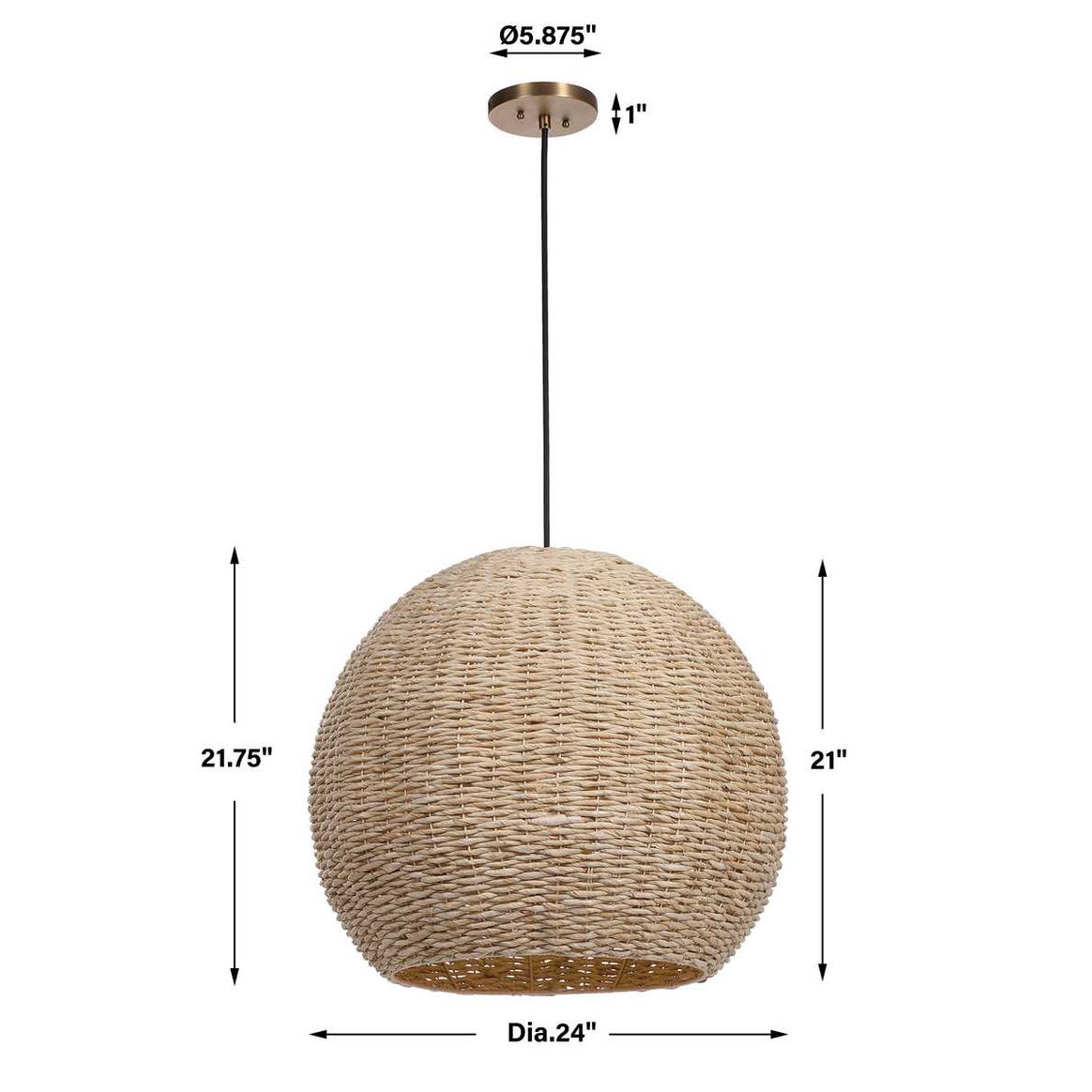 Seagrass Dome, 1 Lt Pendant
