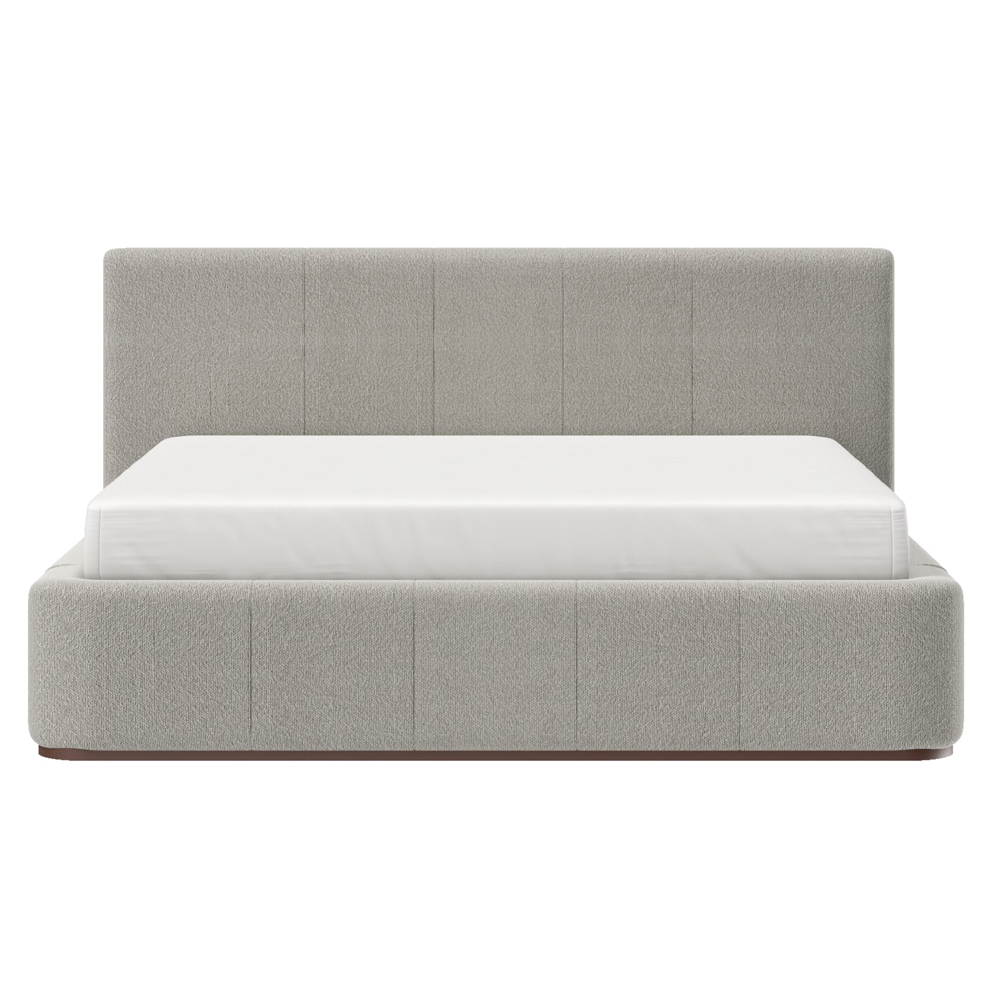 Harrod 78" King Platform Bed in Mushroom and Walnut