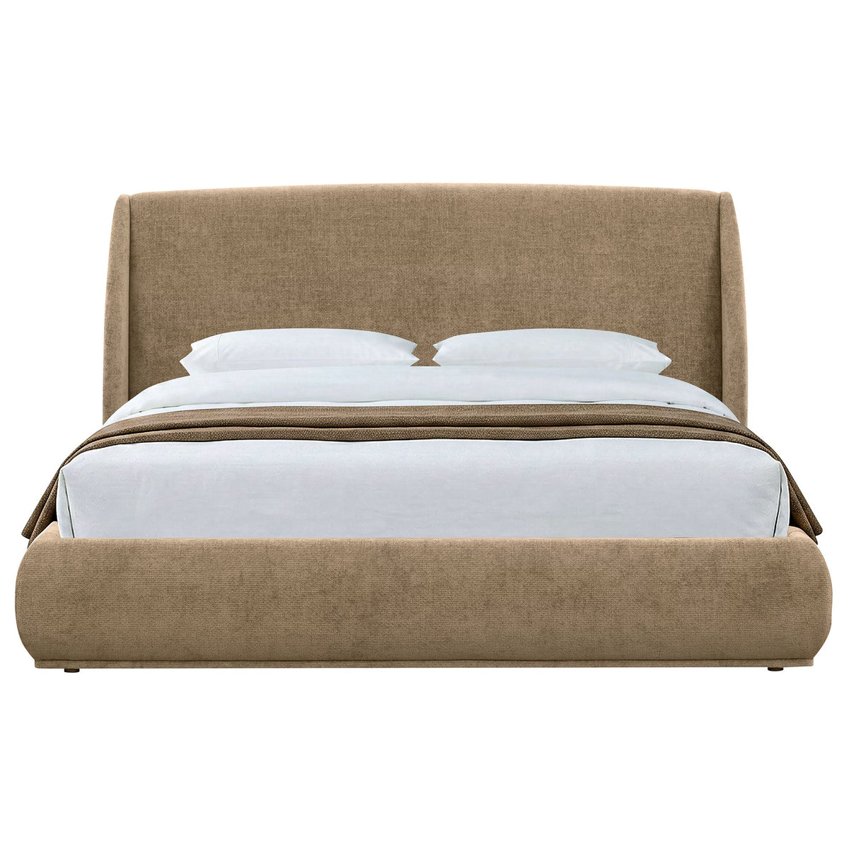Ursula Platform Bed in Dark Beige