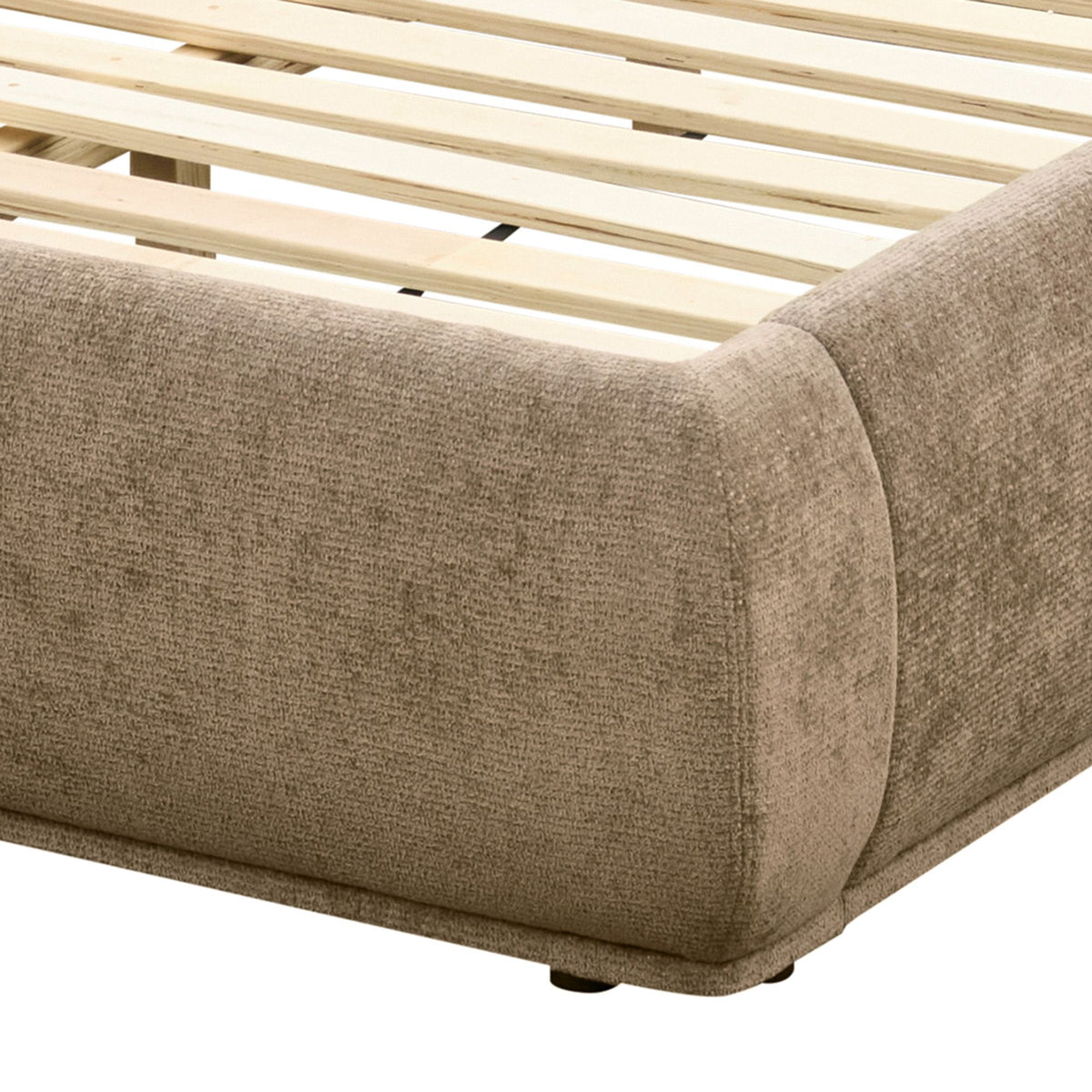 Ursula Platform Bed in Dark Beige