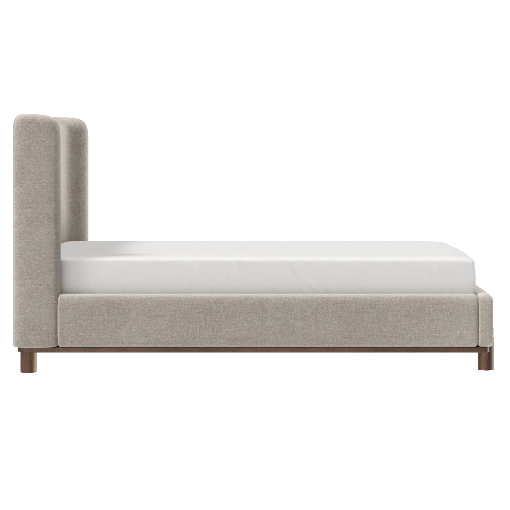 Isadora 60" Queen Platform Bed in Dark Beige