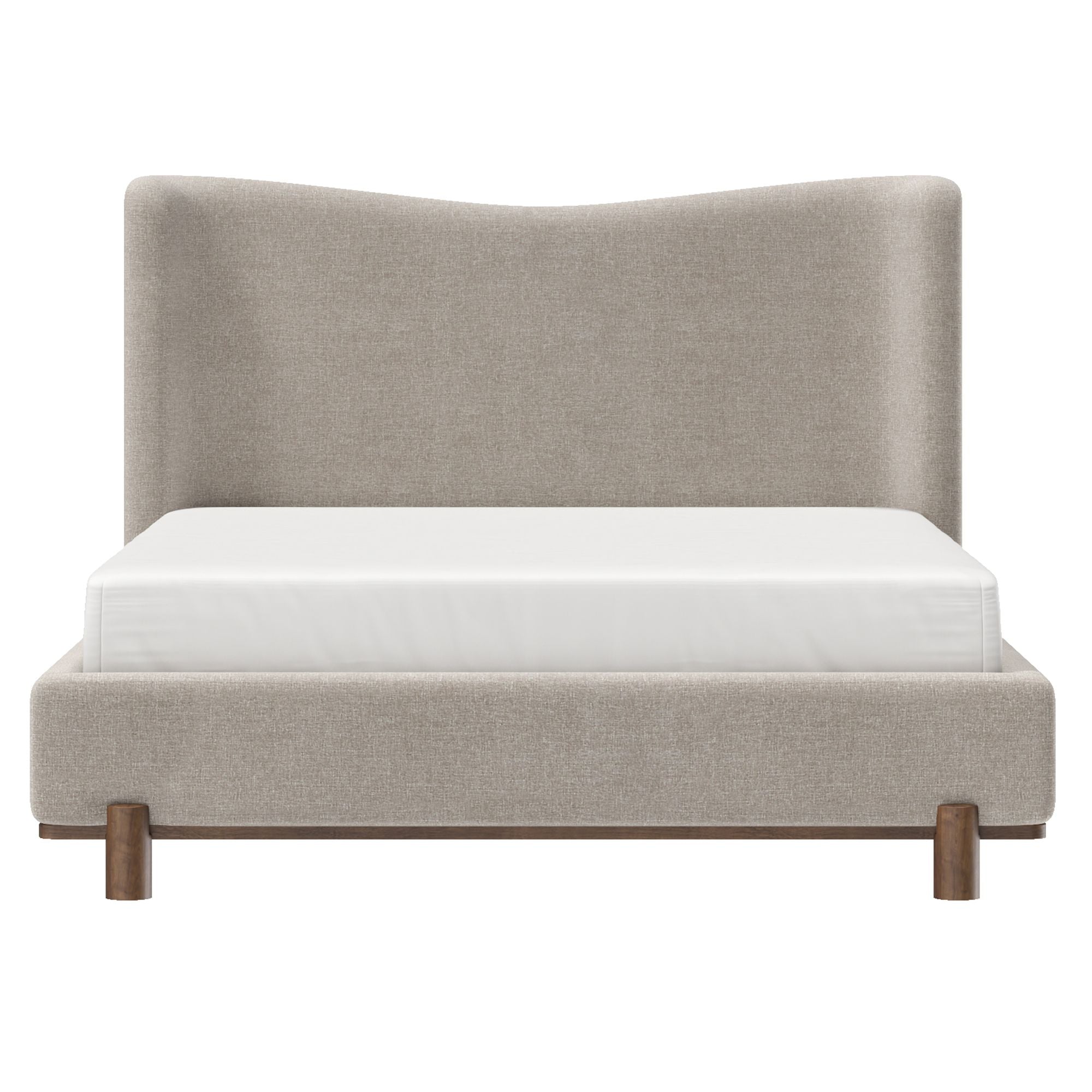 Isadora 60" Queen Platform Bed in Dark Beige