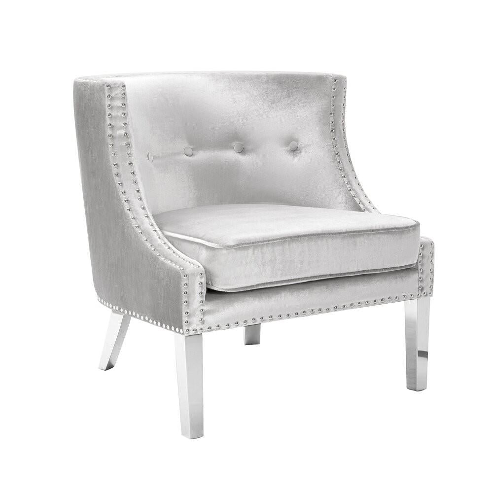 Lucy Lounge Chair Grey Velvet