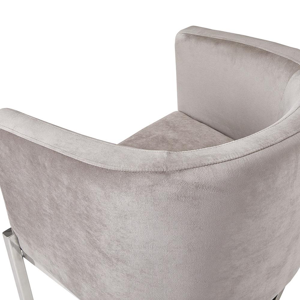 Anton Accent Chair - Grey Velvet