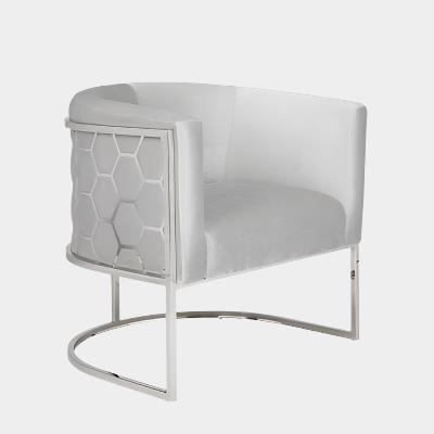 Honeycomb Chair - Grey Velvet