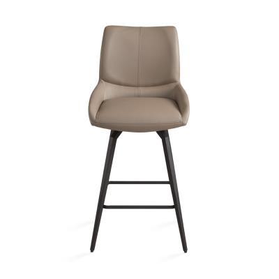 NONA Counter Chair Khaki fabric Black legs