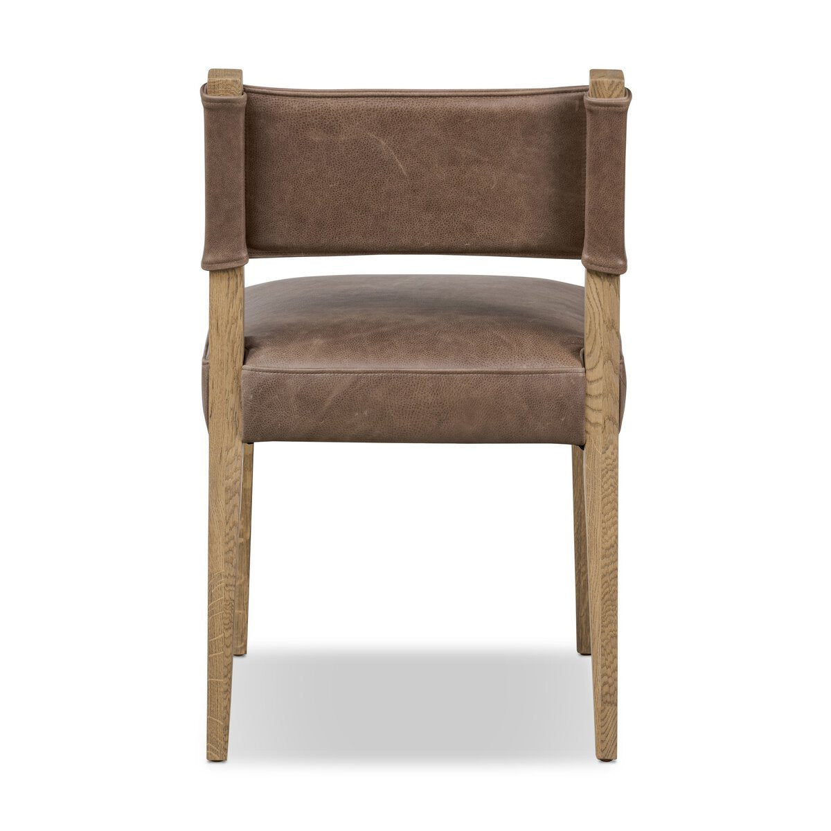 Leather-Backed Dining Chair