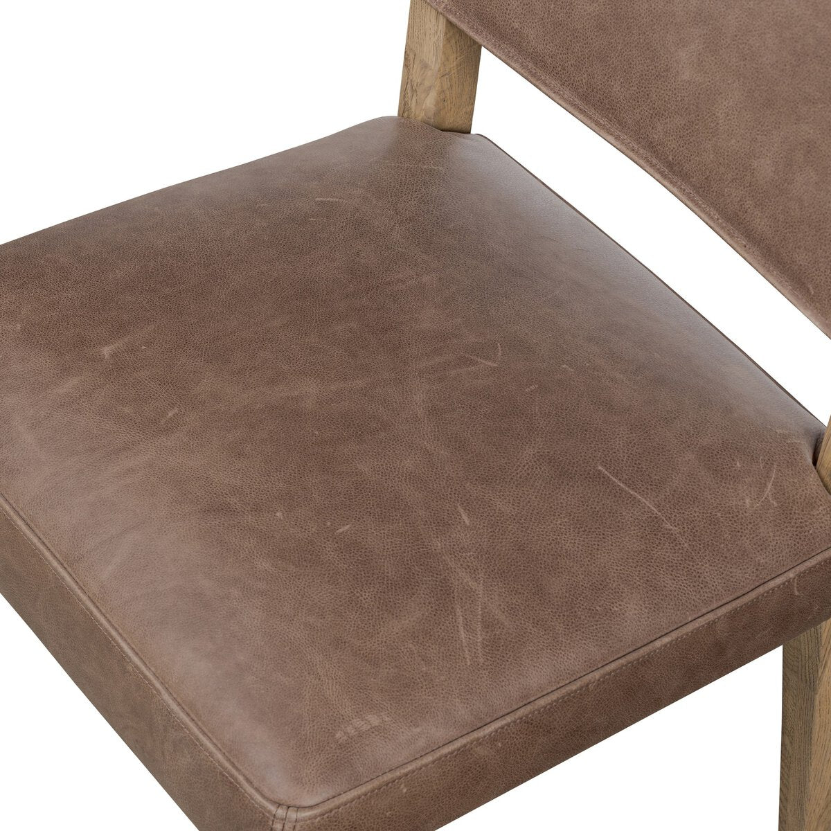 Leather-Backed Dining Chair