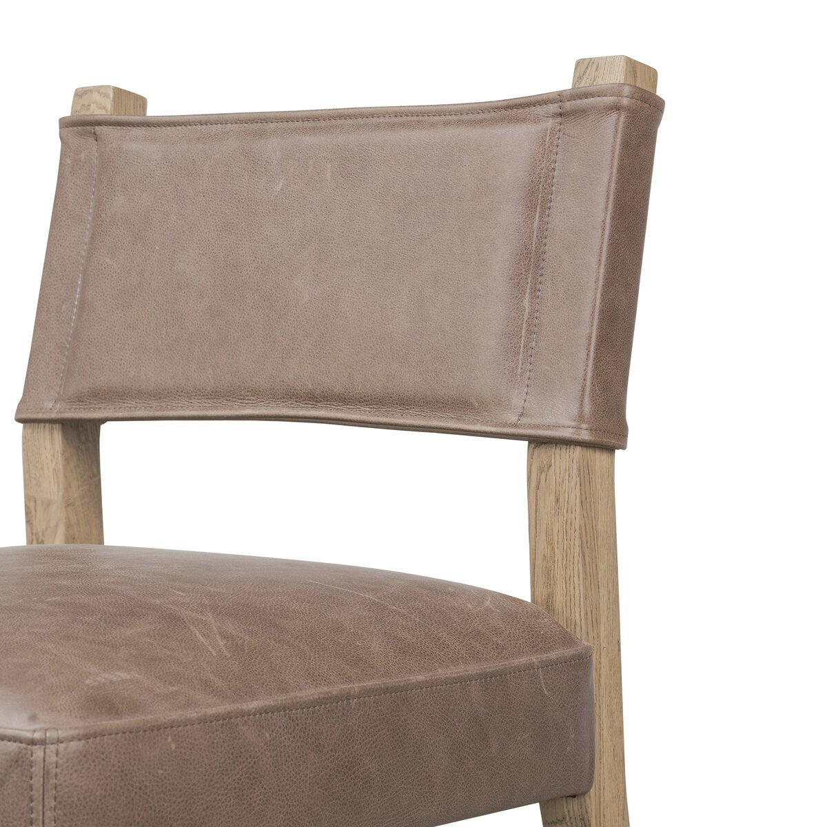 Leather-Backed Dining Chair