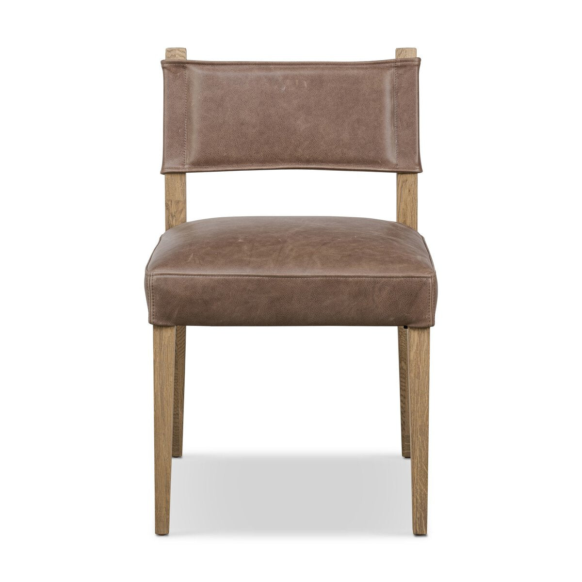 Leather-Backed Dining Chair