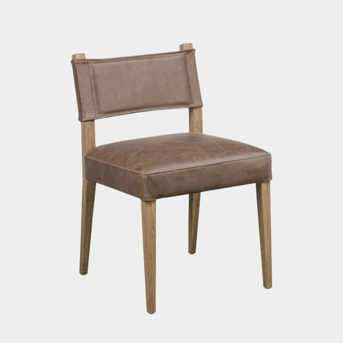 Leather-Backed Dining Chair