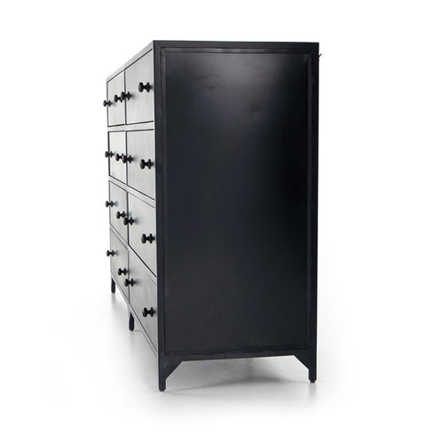 Belmont 8 Drawer Metal Dresser-Black