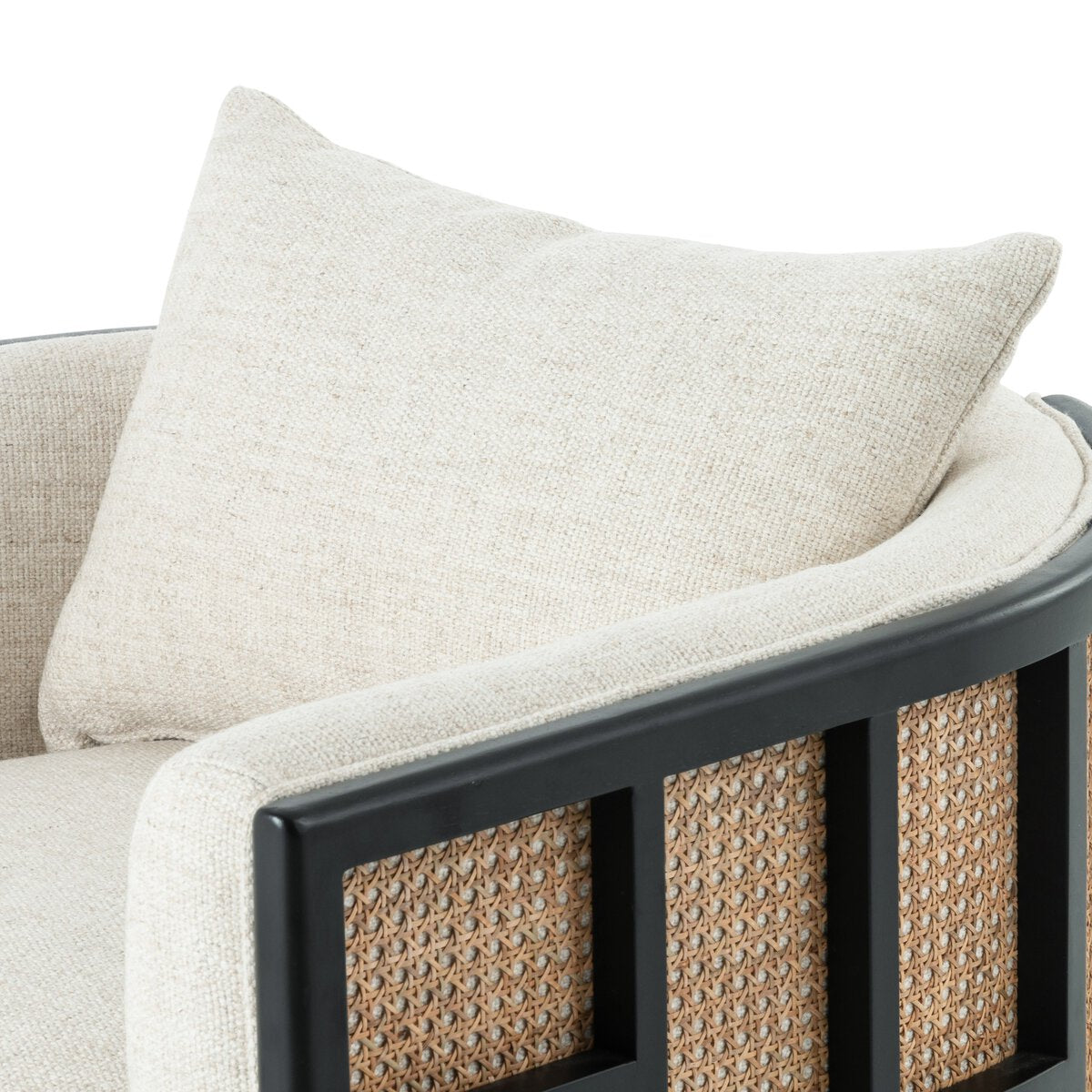 Upholstered Grid Back Chair