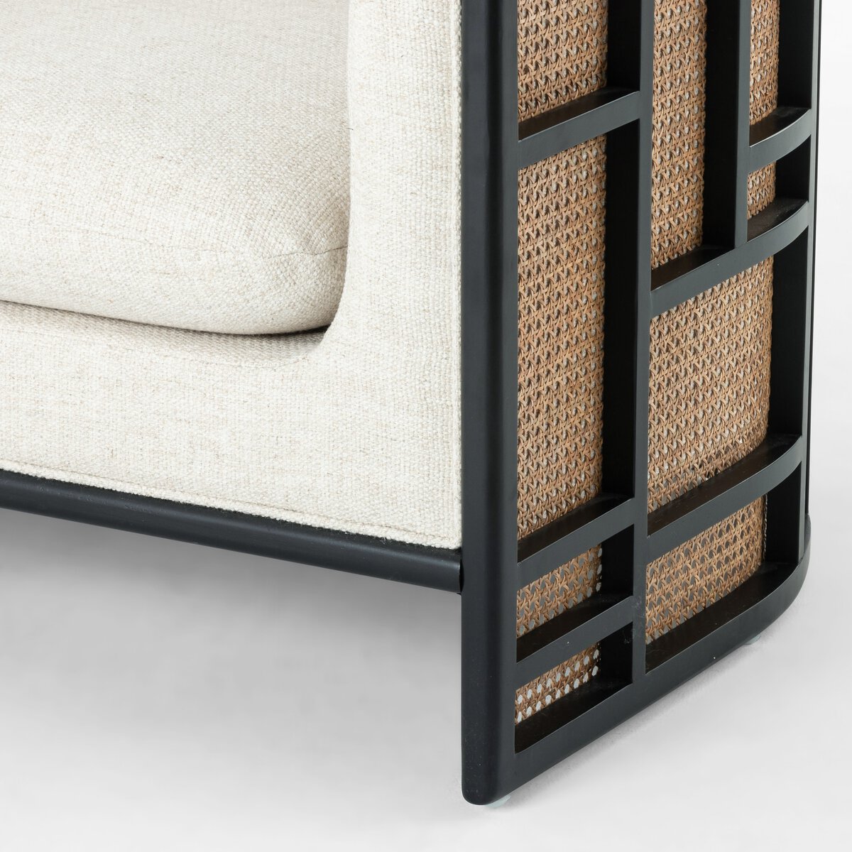 Upholstered Grid Back Chair