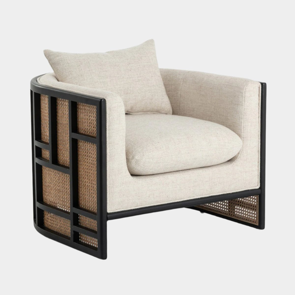 Upholstered Grid Back Chair