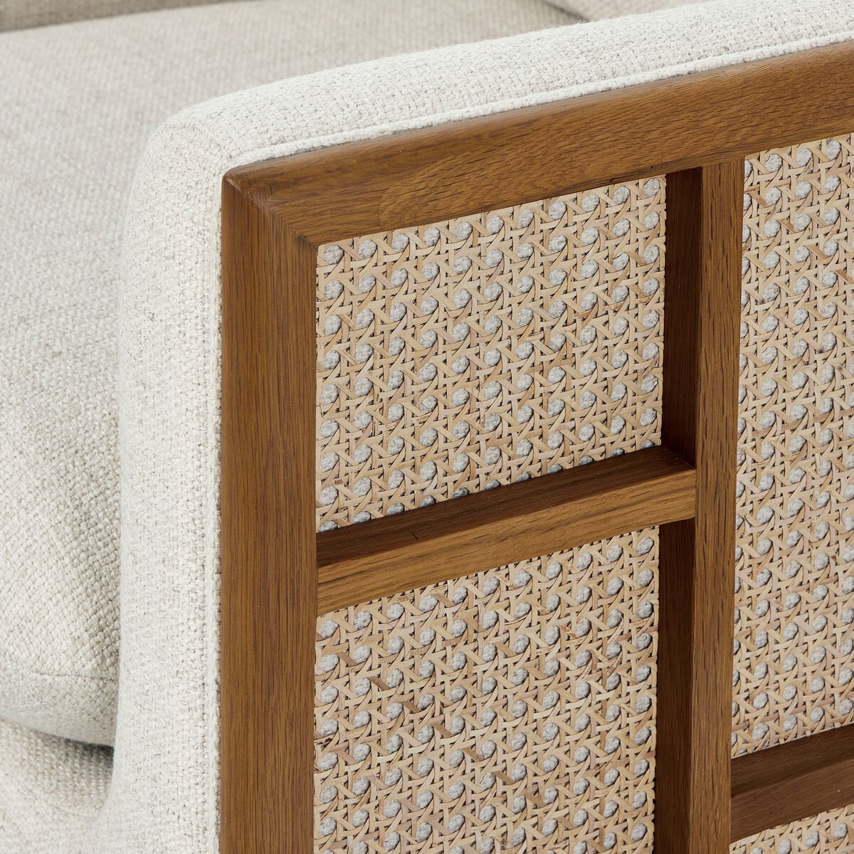 Upholstered Grid Back Chair