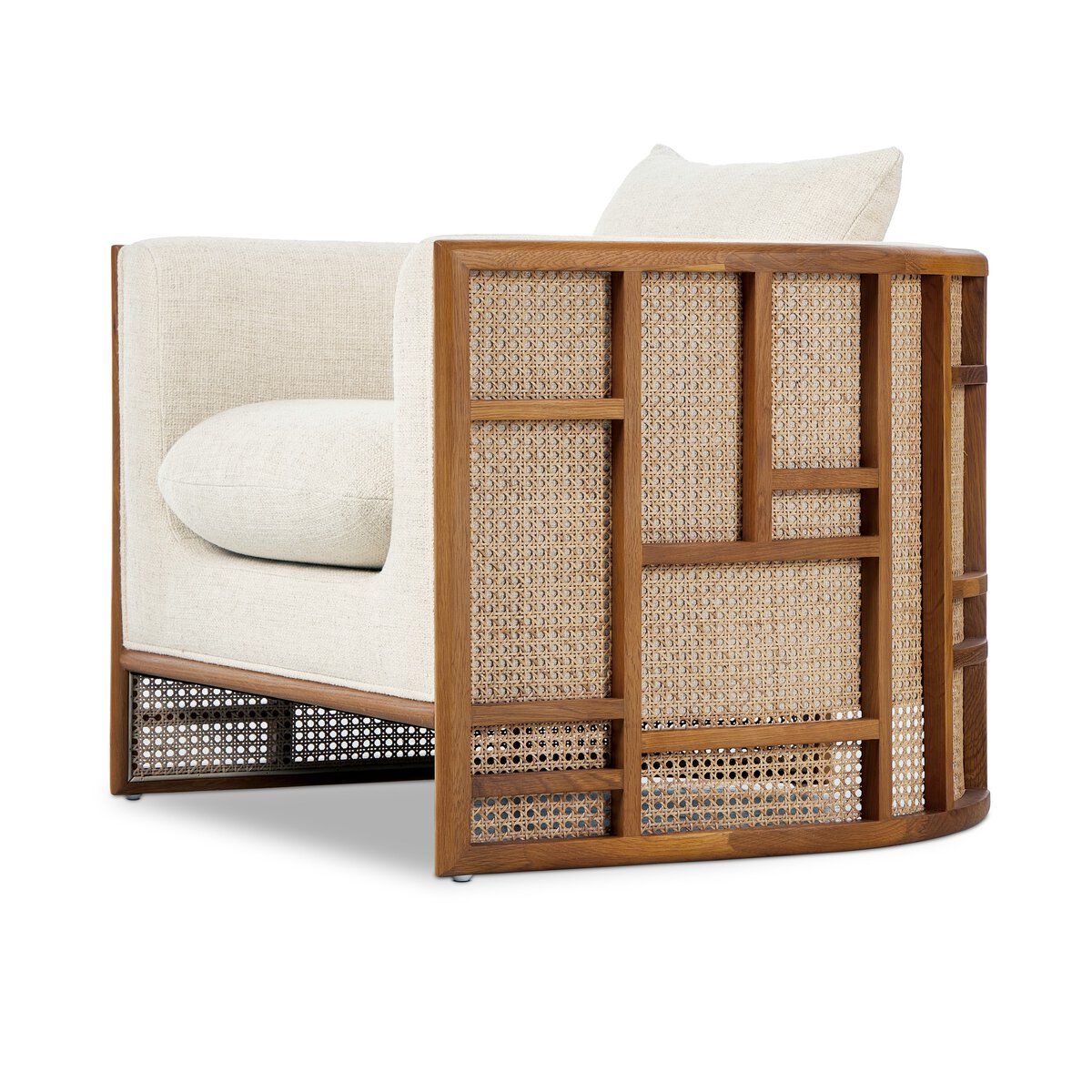 Upholstered Grid Back Chair