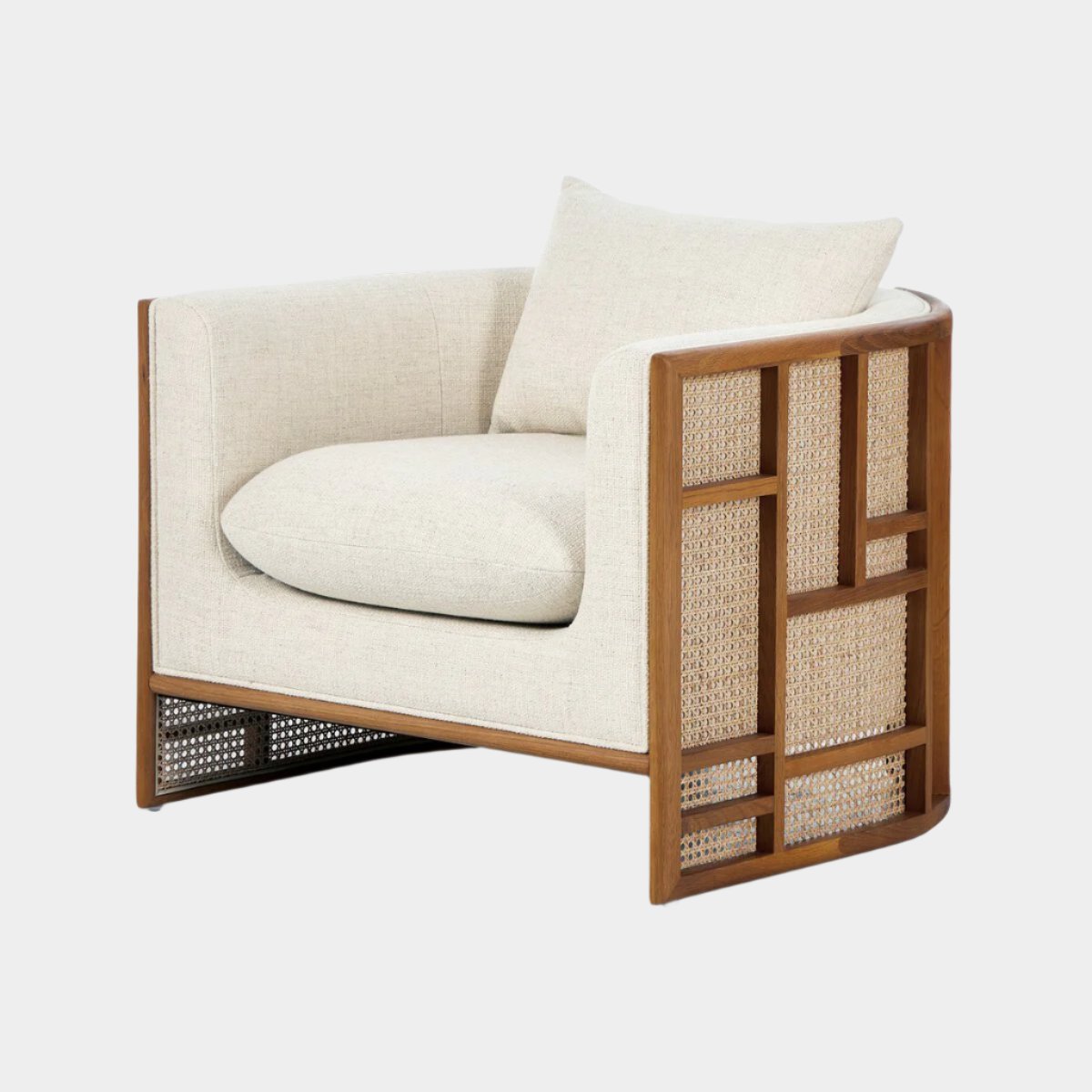 Upholstered Grid Back Chair