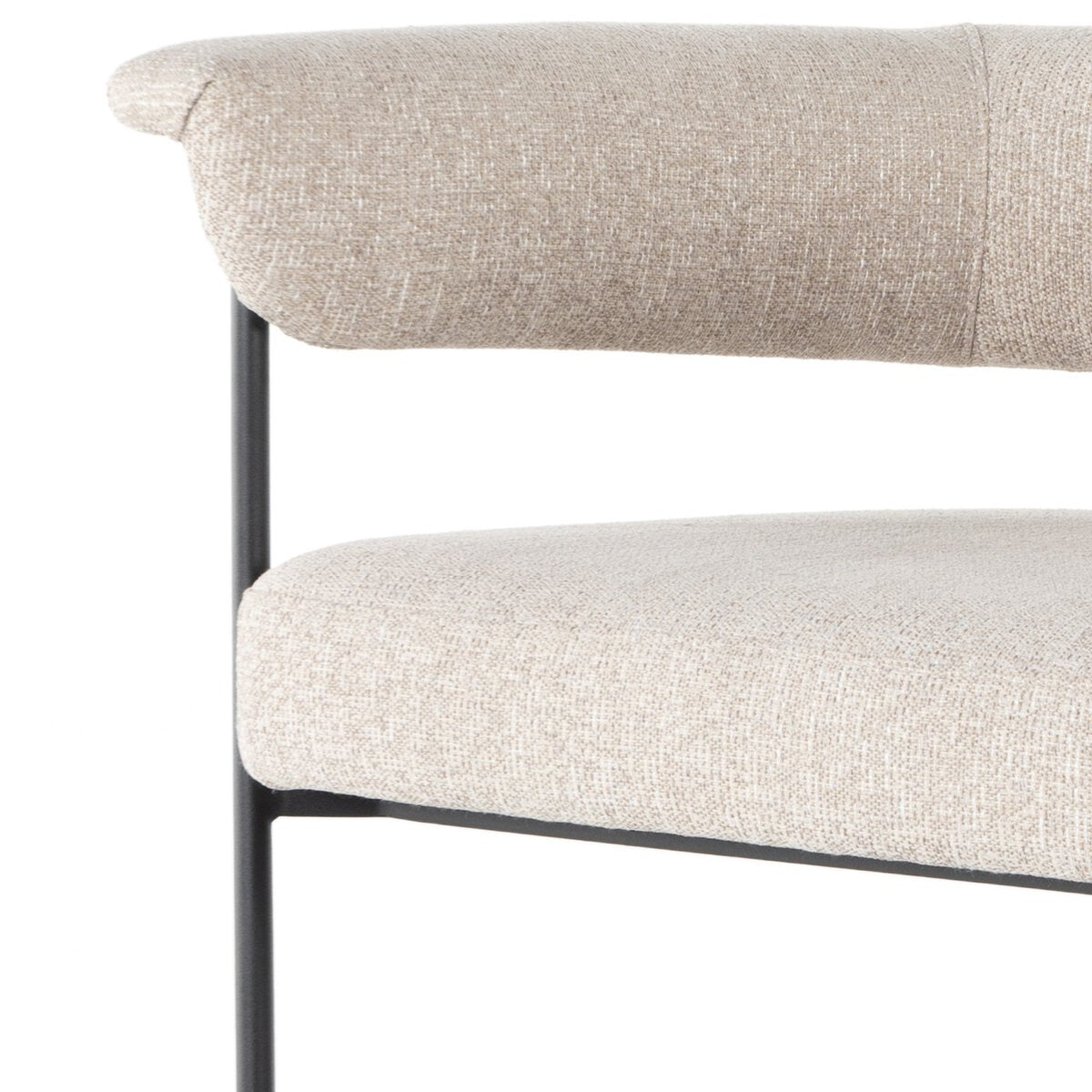 Chaise de salle à manger bouclé beige Sutter