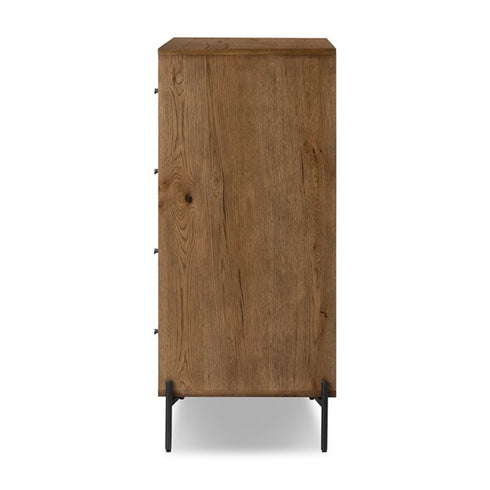 Eaton 5 Drawer Dresser-Amber Oak Resin