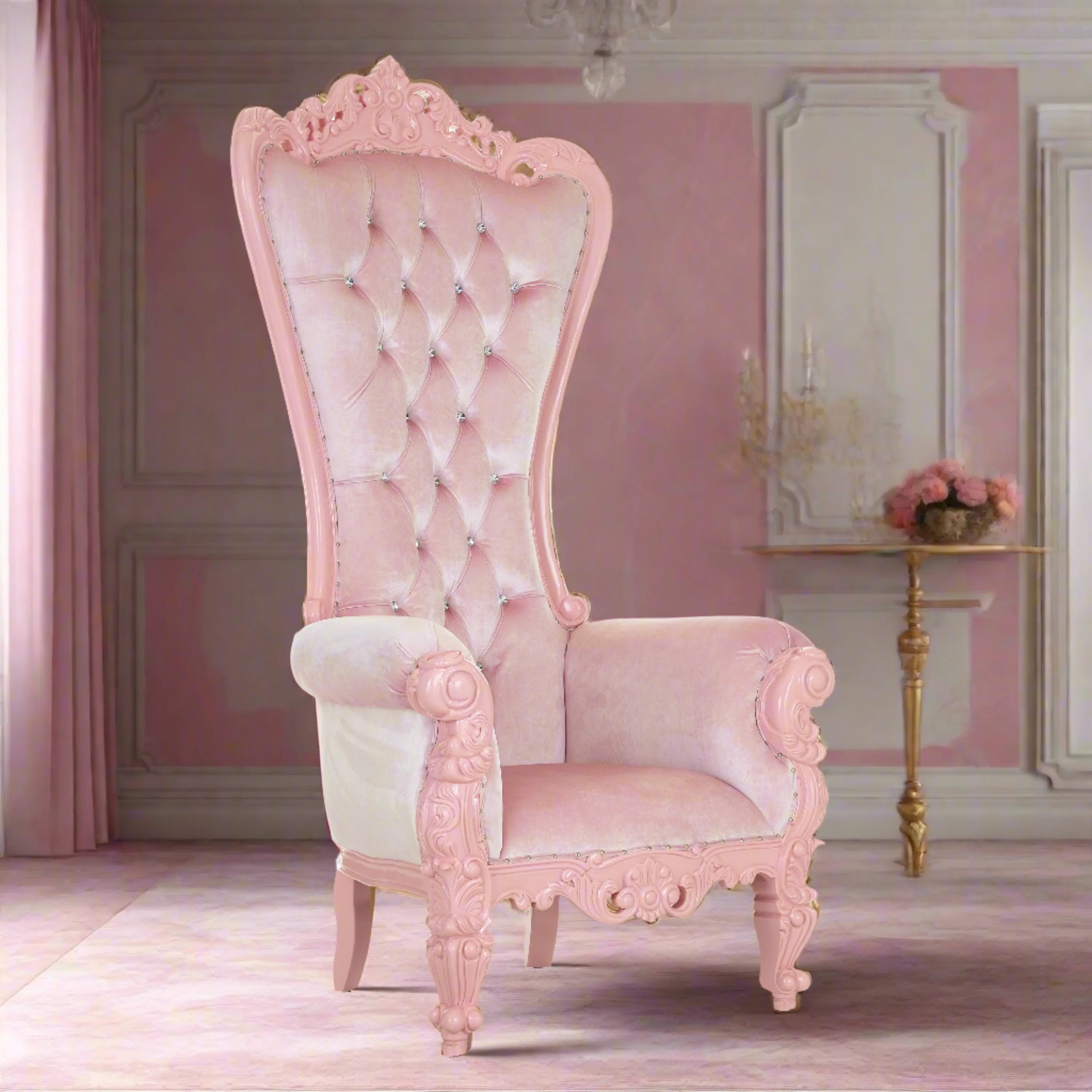 Chloe Throne Chair - Velvet