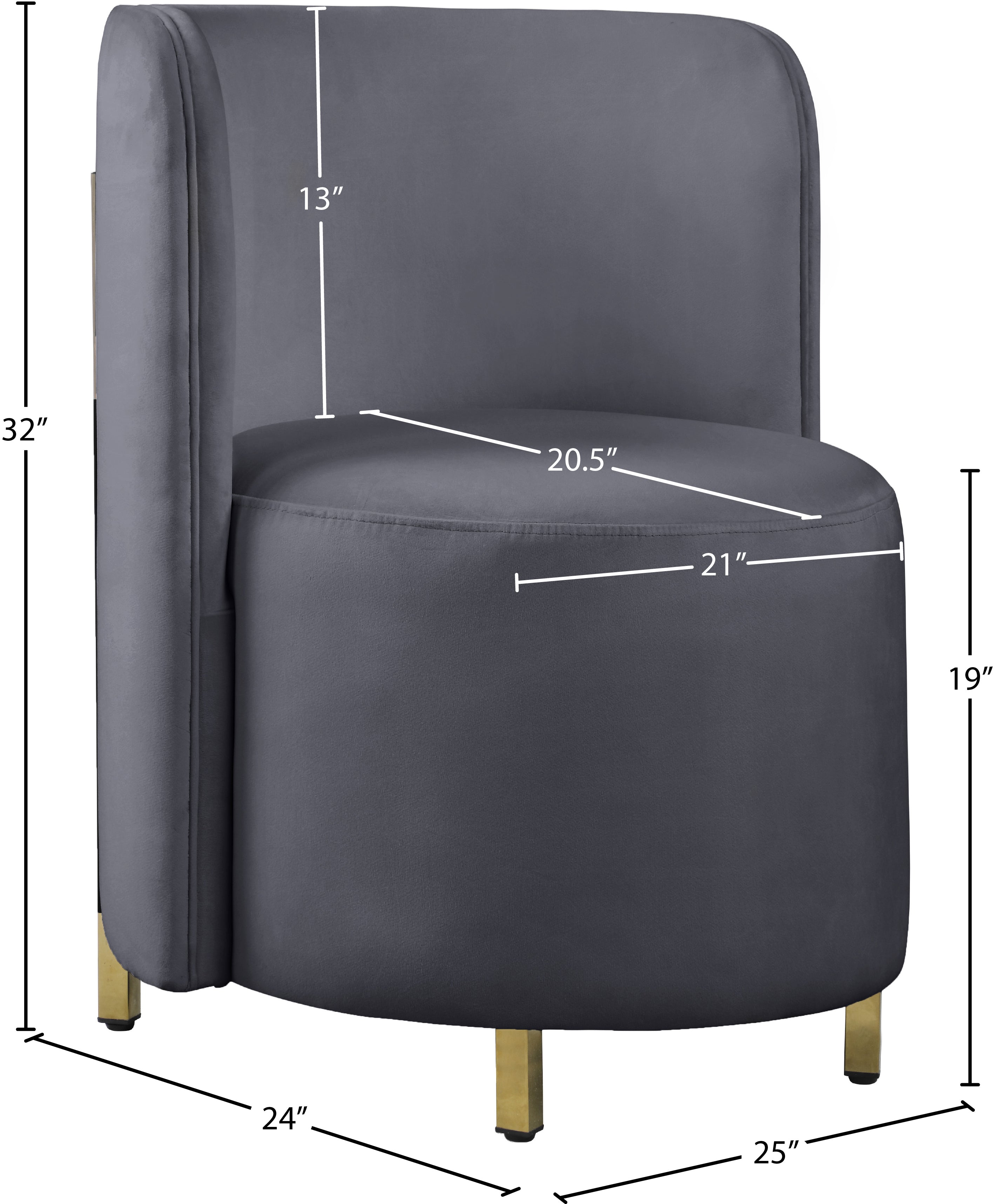 Fauteuil d'appoint rembourré en chenille Vivi 