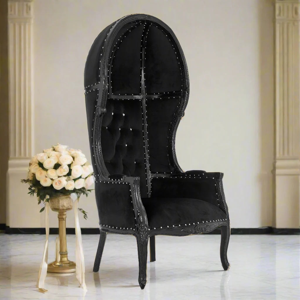 Hooded Canopy 65 Bridal Throne Chair
