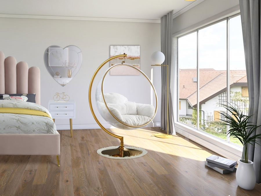 Fauteuil d'appoint rembourré en chenille Vivi 