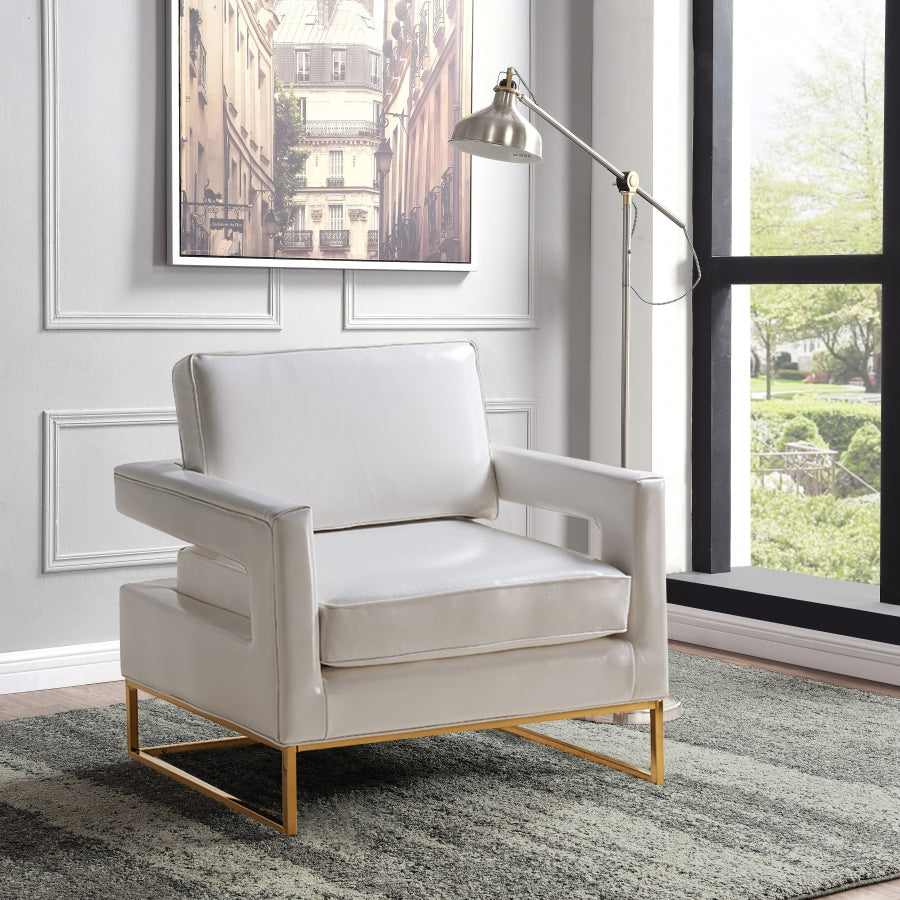 Fauteuil d'appoint rembourré en chenille Vivi 
