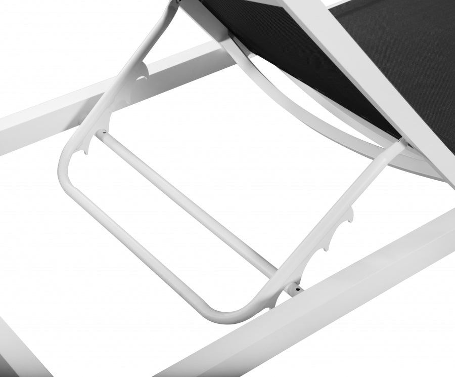 Nizuc Mesh Water Resistant Fabric Outdoor Patio Adjustable Sun Chaise Lounge Chair