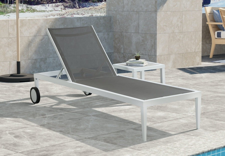 Nizuc Mesh Water Resistant Fabric Outdoor Patio Adjustable Sun Chaise Lounge Chair