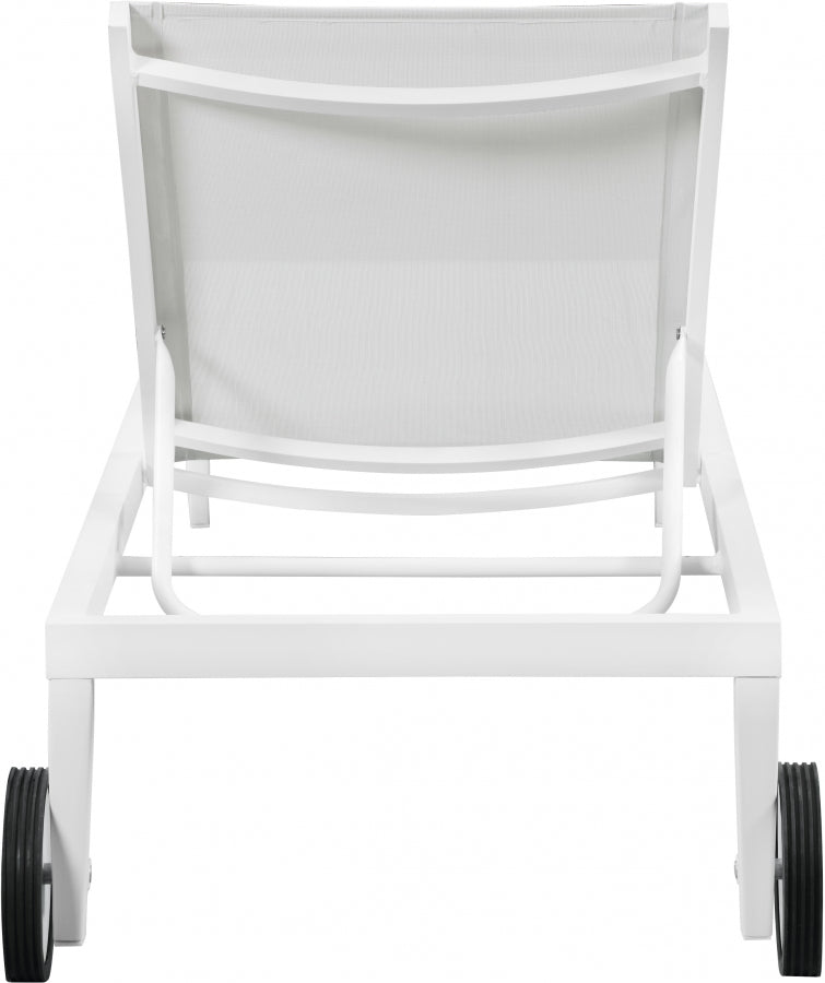 Nizuc Mesh Water Resistant Fabric Outdoor Patio Adjustable Sun Chaise Lounge Chair