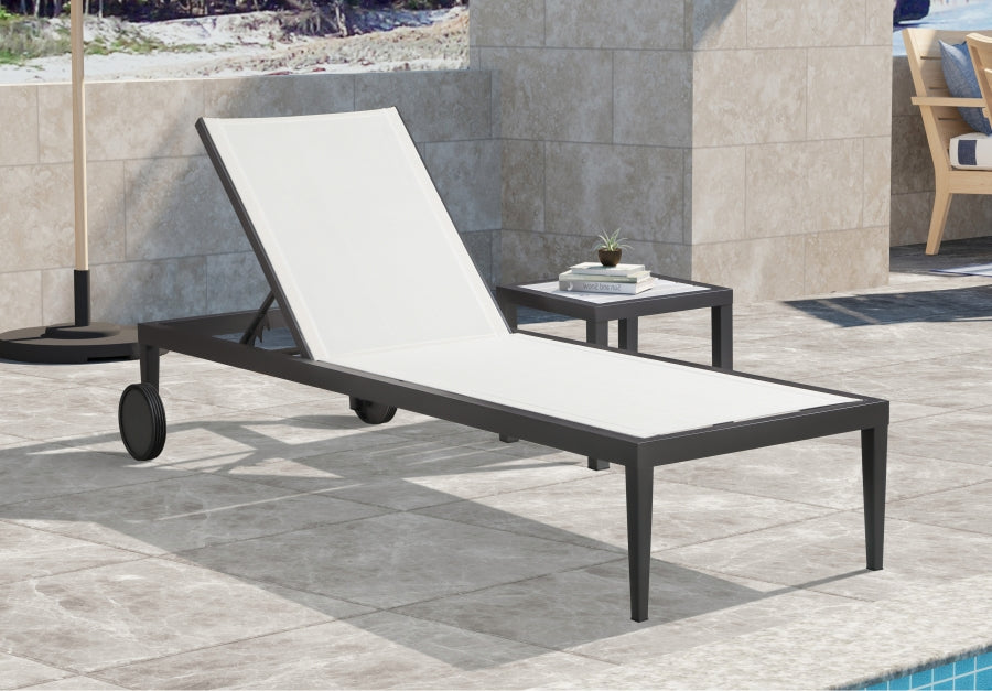 Nizuc Mesh Water Resistant Fabric Outdoor Patio Adjustable Sun Chaise Lounge Chair