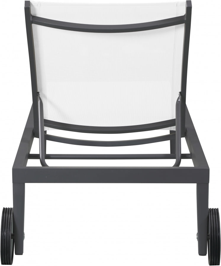 Nizuc Mesh Water Resistant Fabric Outdoor Patio Adjustable Sun Chaise Lounge Chair