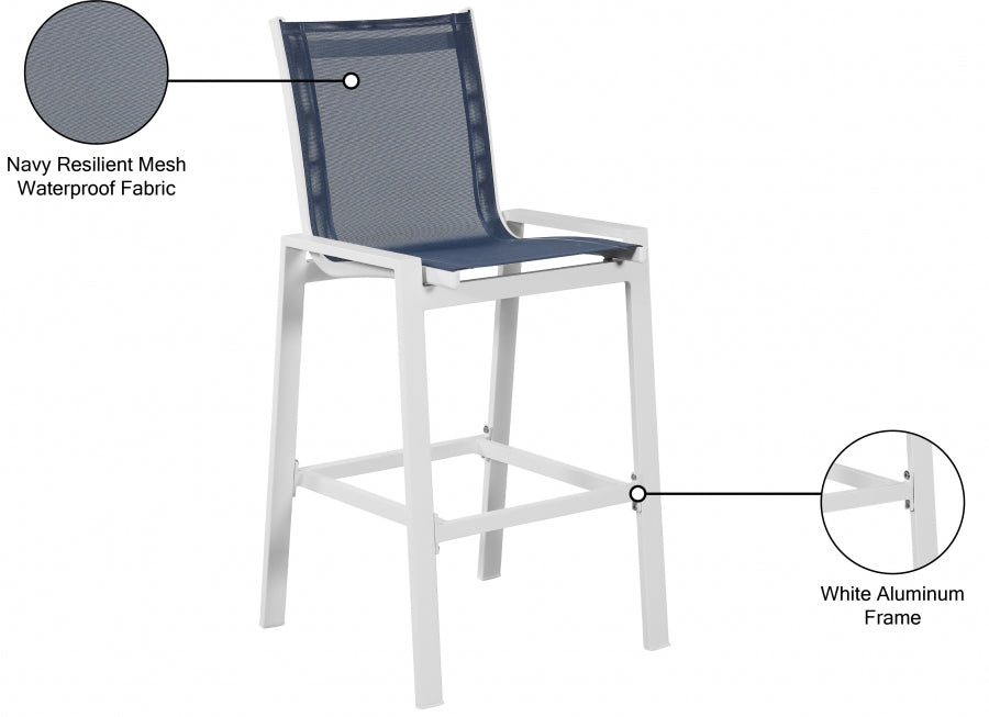Nizuc Mesh Water Resistant Fabric Outdoor Patio Bar Stool
