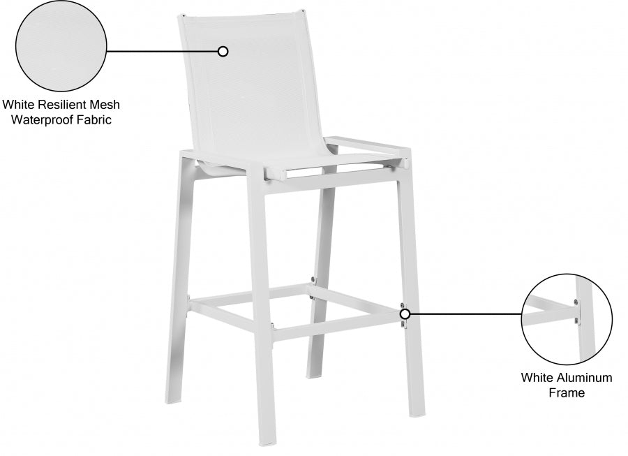 Nizuc Mesh Water Resistant Fabric Outdoor Patio Bar Stool