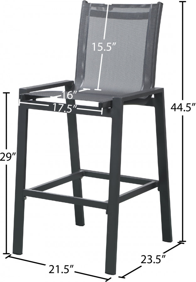 Nizuc Mesh Water Resistant Fabric Outdoor Patio Bar Stool