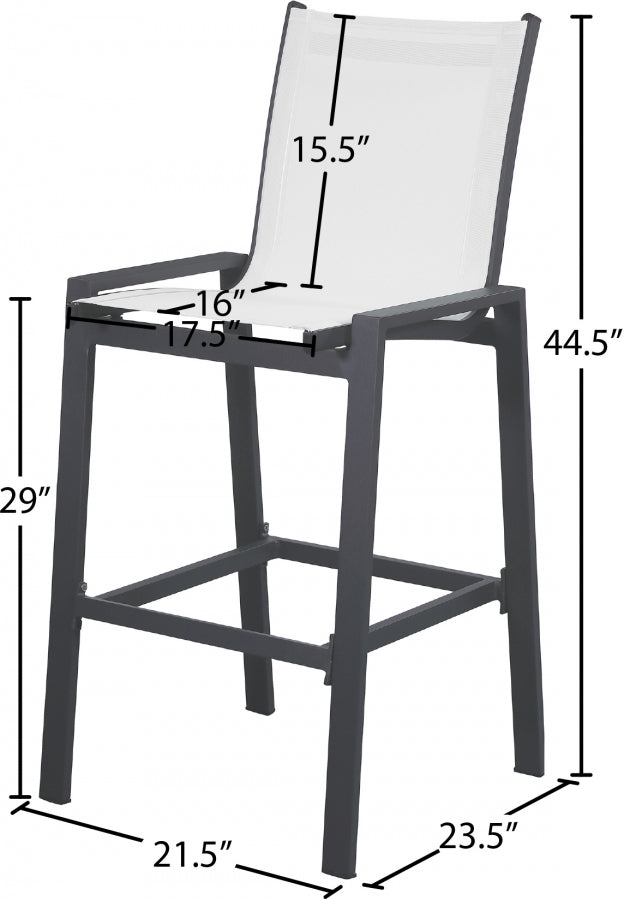Nizuc Mesh Water Resistant Fabric Outdoor Patio Bar Stool