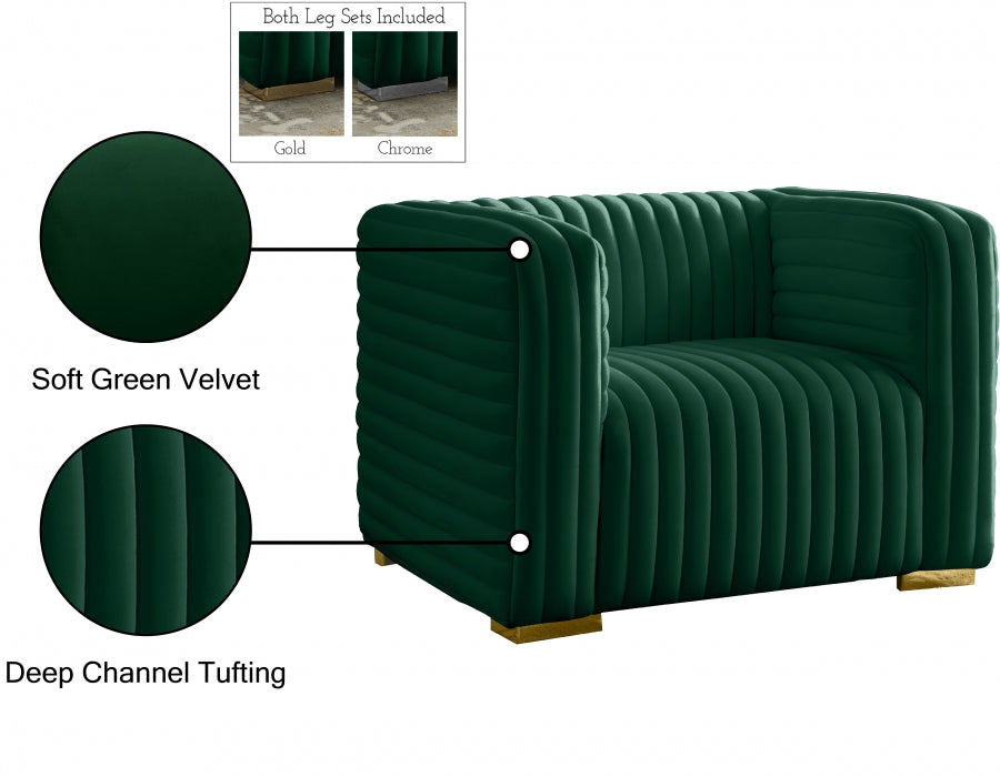 Fauteuil d'appoint rembourré en chenille Vivi 