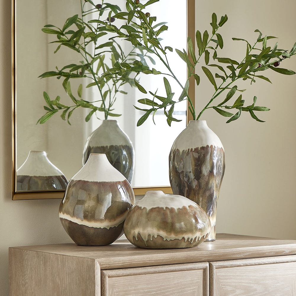 Earthflow Outdoor Vases, S/3