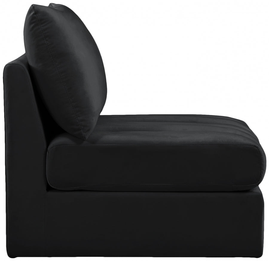 Jacob Velvet Upholstered Armless Modular Chair