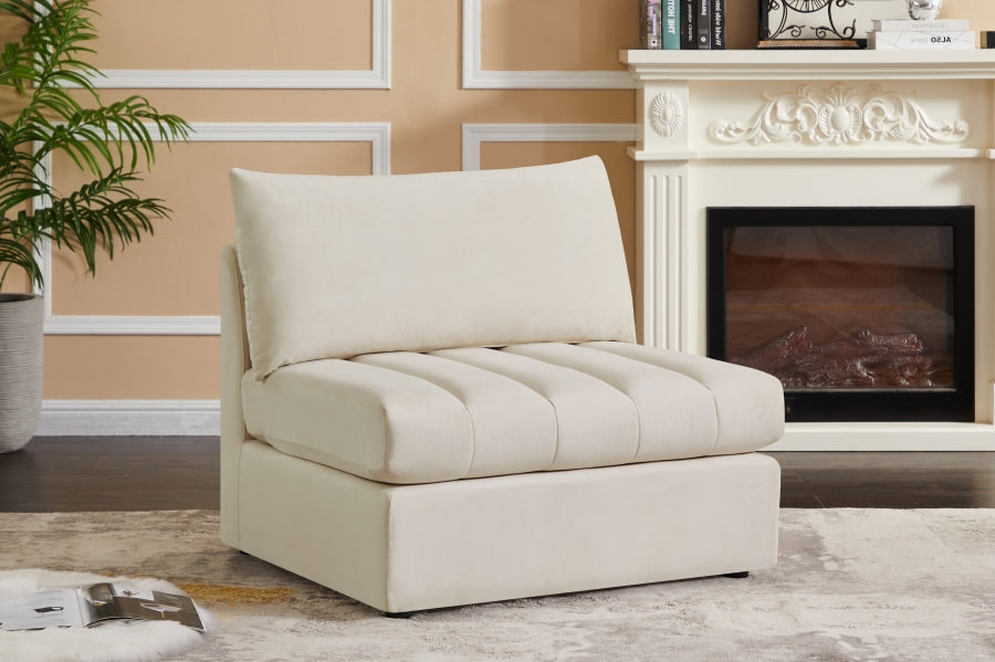 Jacob Velvet Upholstered Armless Modular Chair