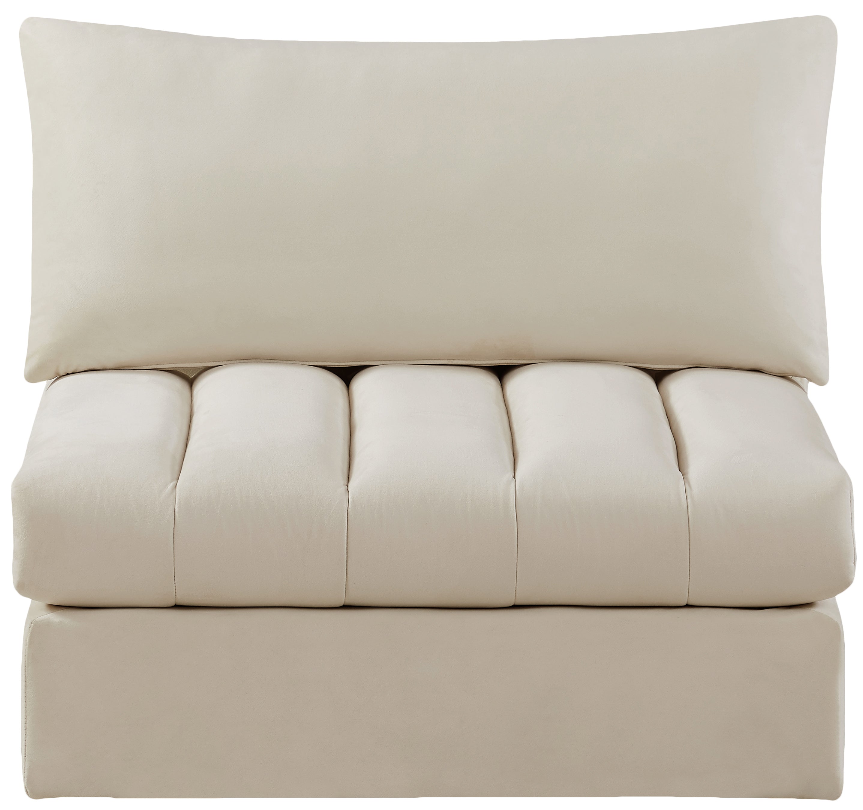 Jacob Velvet Upholstered Armless Modular Chair