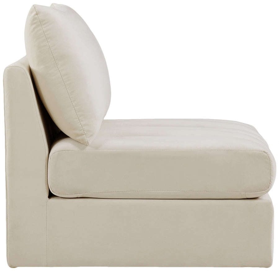 Jacob Velvet Upholstered Armless Modular Chair