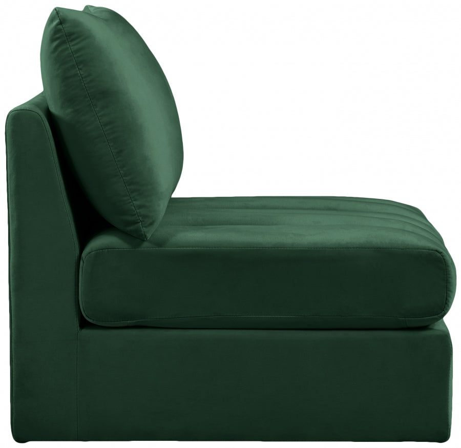 Jacob Velvet Upholstered Armless Modular Chair