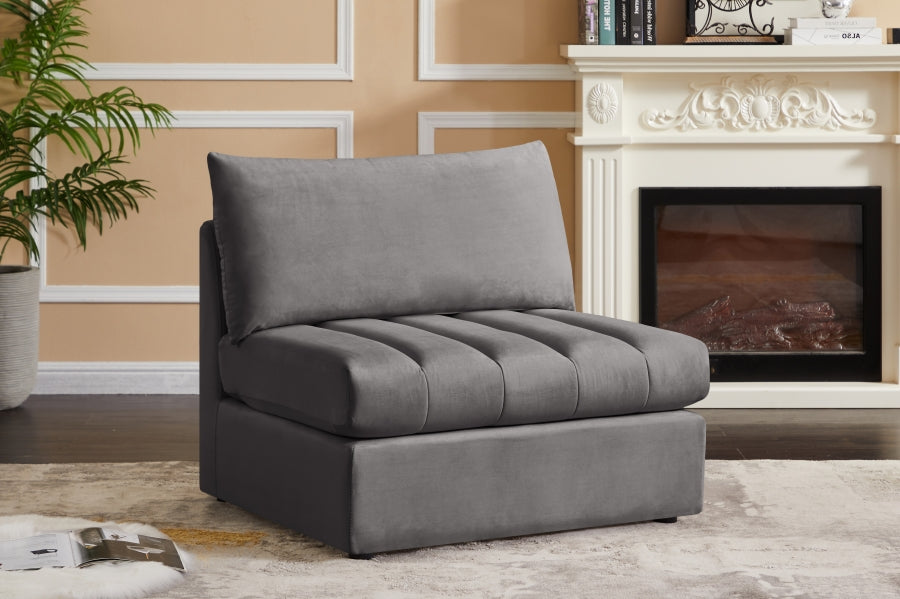 Jacob Velvet Upholstered Armless Modular Chair