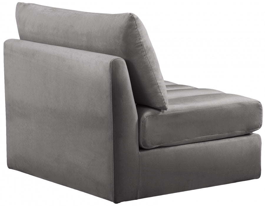 Jacob Velvet Upholstered Armless Modular Chair